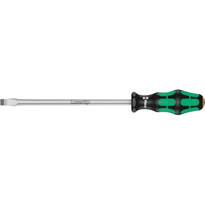 Wera Slotted Screwdriver, 10 mm Tip, 200 mm Blade, 112 mm Overall