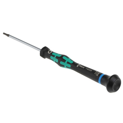 Wera Hexagon Precision Screwdriver, 2 mm Tip, 60 mm Blade, 157 mm Overall