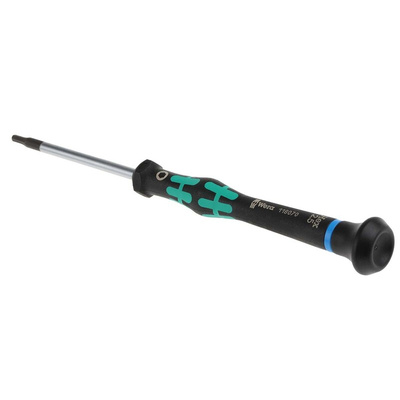 Wera Hexagon Precision Screwdriver, 2.5 mm Tip, 60 mm Blade, 157 mm Overall