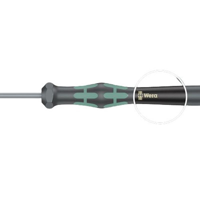 Wera Hexagon Precision Screwdriver, 1.5 mm Tip, 60 mm Blade, 157 mm Overall