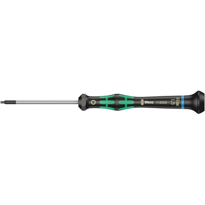 Wera Hexagon Precision Screwdriver, 1.5 mm Tip, 60 mm Blade, 157 mm Overall