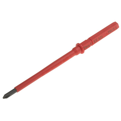 Wera Phillips Insulated Screwdriver Blade, PH1 Tip, 154 mm Blade, VDE/1000V, 154 mm Overall