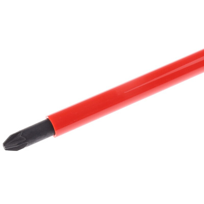 Facom Pozidriv Insulated Screwdriver, PZ2 Tip, 125 mm Blade, VDE/1000V, 245 mm Overall