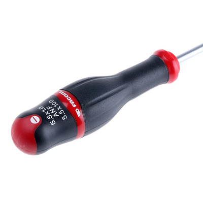 Facom Slotted Screwdriver, 5.5 x 1 mm Tip, 100 mm Blade, 209 mm Overall