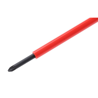 Facom Pozidriv Insulated Screwdriver, PZ0 Tip, 75 mm Blade, VDE/1000V, 179 mm Overall