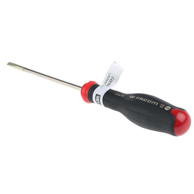 Facom Slotted Screwdriver, 4 x 0.8 mm Tip, 100 mm Blade, 209 mm Overall