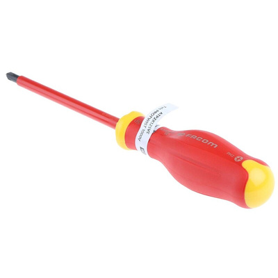 Facom Phillips Insulated Screwdriver, PH2 Tip, 125 mm Blade, VDE/1000V, 245 mm Overall