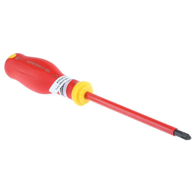 Facom Phillips Insulated Screwdriver, PH2 Tip, 125 mm Blade, VDE/1000V, 245 mm Overall