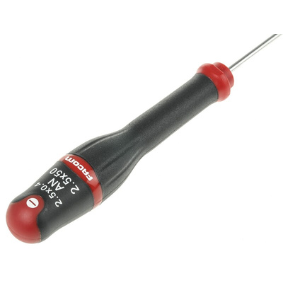 Facom Slotted Screwdriver, 2.5 x 0.4 mm Tip, 50 mm Blade, 144 mm Overall