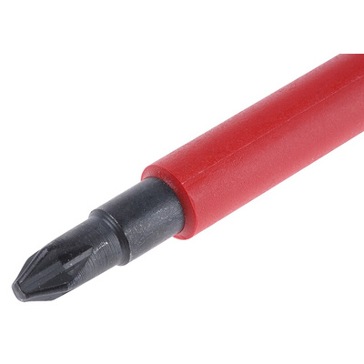 Wiha Phillips Insulated Screwdriver, PH2 Tip, 100 mm Blade, VDE/1000V, 218 mm Overall