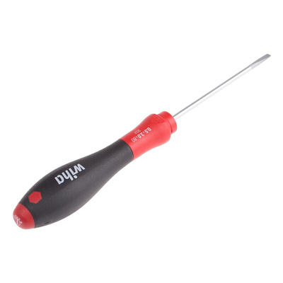 Wiha Slotted  Screwdriver, 3 x 0.5 mm Tip, 80 mm Blade, 184 mm Overall