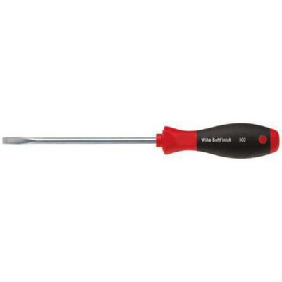 Wiha Slotted  Screwdriver, 5.5 x 1 mm Tip, 125 mm Blade, 236 mm Overall