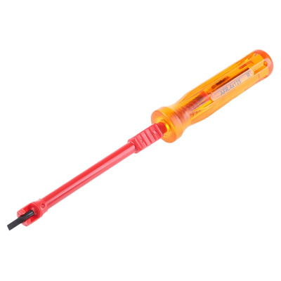 Facom Slotted Screw Holding Screwdriver, 4 x 0.6 mm Tip, 125 mm Blade, 225 mm Overall