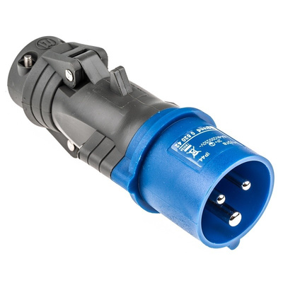 Legrand, HYPRA IP44 Blue Cable Mount 2P+E Industrial Power Plug, Rated At 16.0A, 230.0 V