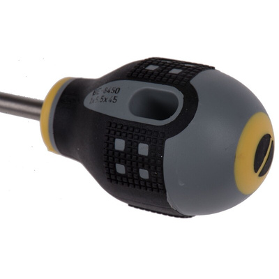 Bahco Slotted Screwdriver, 5.5 x 1 mm Tip, 45 mm Blade, 103 mm Overall