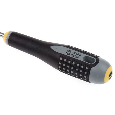 Bahco Slotted Screwdriver, 5.5 x 1 mm Tip, 150 mm Blade, 272 mm Overall