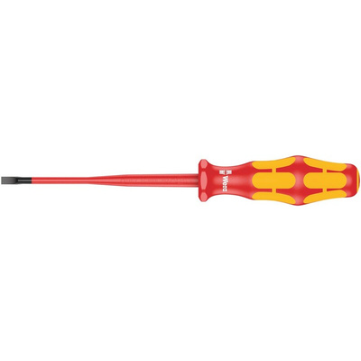 Wera Slotted Insulated Screwdriver, 4 mm Tip, VDE/1000V