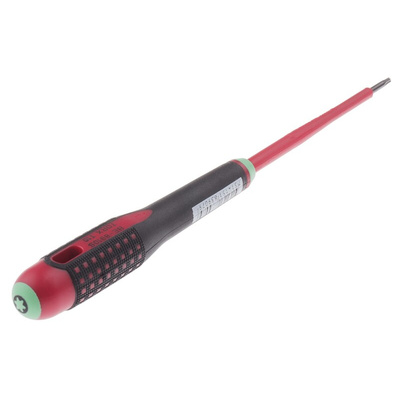 Bahco Torx Screwdriver, T10 Tip, 100 mm Blade, VDE/1000V, 222 mm Overall