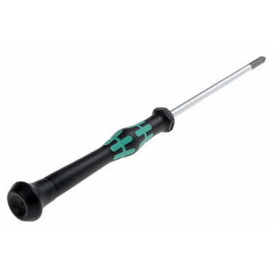 Wera Pozidriv Precision Screwdriver, PZ1 Tip, 80 mm Blade, 177 mm Overall
