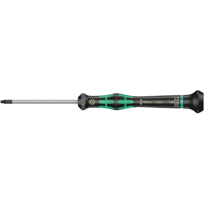Wera Tamperproof Torx Precision Screwdriver, T7 Tip, 60 mm Blade, 157 mm Overall