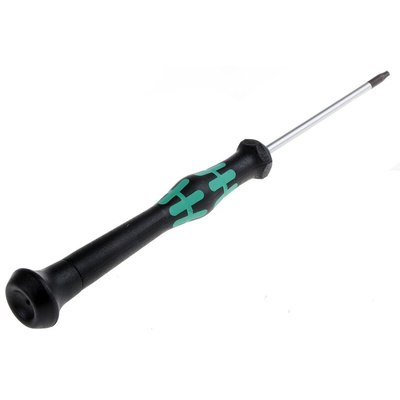 Wera Tamperproof Torx Precision Screwdriver, T8 Tip, 60 mm Blade, 157 mm Overall