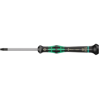 Wera Tamperproof Torx Precision Screwdriver, T20 Tip, 60 mm Blade, 157 mm Overall