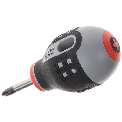 Bahco Phillips Stubby Screwdriver, PH1 Tip, 25 mm Blade, 83 mm Overall