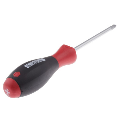Wiha Pozidriv  Screwdriver, PZ2 Tip, 100 mm Blade, 218 mm Overall