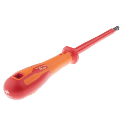 CK Pozidriv Insulated Screwdriver, PZ2 Tip, 100 mm Blade, VDE/1000V