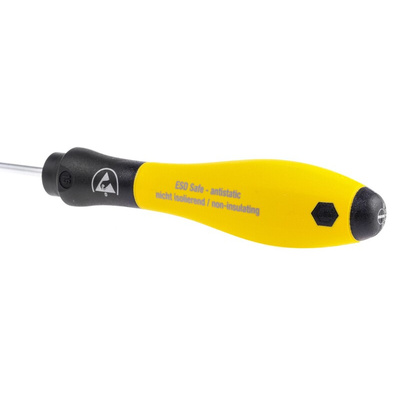 Wiha Slotted  Screwdriver, 3 mm Tip, 100 mm Blade, 204 mm Overall