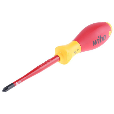 Wiha Phillips Insulated Screwdriver, PH2 Tip, 100 mm Blade, VDE/1000V, 218 mm Overall