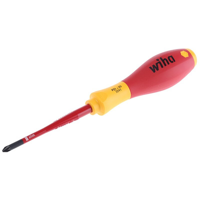 Wiha Pozidriv Insulated Screwdriver, PZ1 Tip, 80 mm Blade, VDE/1000V, 191 mm Overall