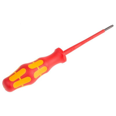 Wera Torx Insulated Screwdriver, T9 Tip, 80 mm Blade, VDE/1000V, 161 mm Overall
