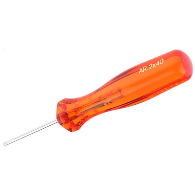 Facom Slotted Screwdriver, 2 x 0.4 mm Tip, 40 mm Blade, 110 mm Overall