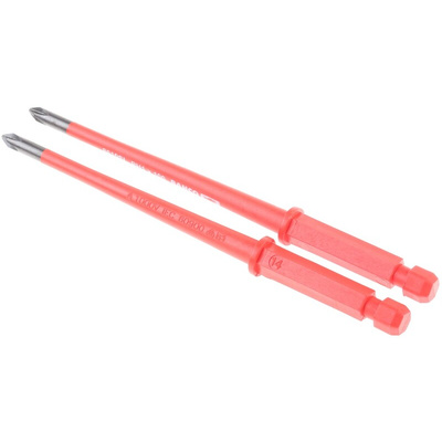 Bahco Phillips Screwdriver Blade, PH1 Tip, 100 mm Blade, VDE/1000V