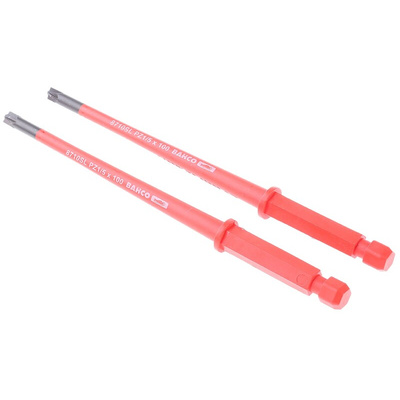 Bahco Pozidriv Screwdriver Blade, PZ1 Tip, 100 mm Blade, VDE/1000V