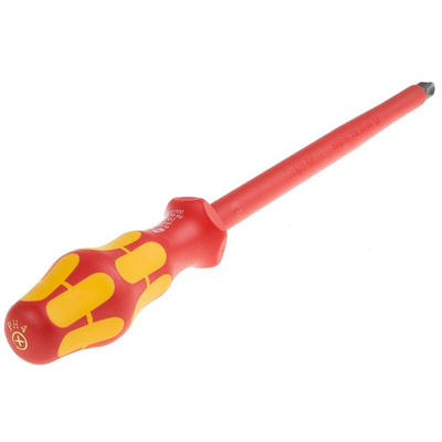 Wera Phillips Insulated Screwdriver, PH4 Tip, 200 mm Blade, VDE/1000V, 312 mm Overall