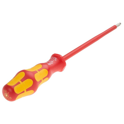 Wera Pozidriv Insulated Screwdriver, PZ1 Tip, 150 mm Blade, VDE/1000V, 248 mm Overall