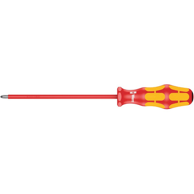 Wera Pozidriv Insulated Screwdriver, PZ1 Tip, 150 mm Blade, VDE/1000V, 248 mm Overall
