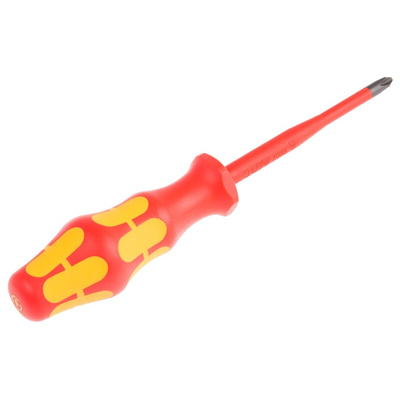 Wera Phillips Insulated Screwdriver, PH2 Tip, 100 mm Blade, VDE/1000V, 205 mm Overall