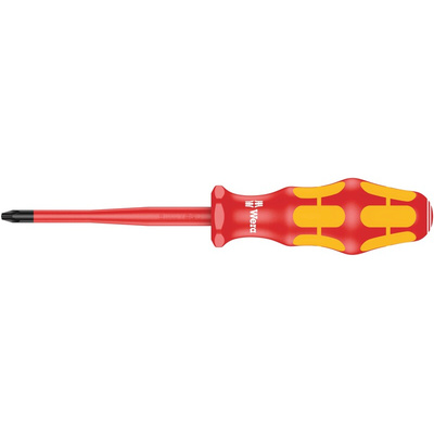 Wera Phillips Insulated Screwdriver, PH2 Tip, 100 mm Blade, VDE/1000V, 205 mm Overall