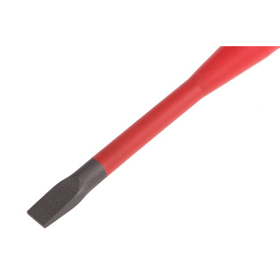 Wera Slotted Insulated Screwdriver, 5.5 mm Tip, 125 mm Blade, VDE/1000V, 223 mm Overall
