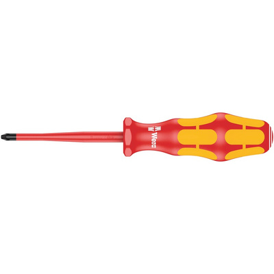 Wera Phillips Insulated Screwdriver, PH1 Tip, 80 mm Blade, VDE/1000V, 178 mm Overall