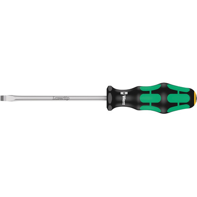 Wera Slotted Screwdriver, 6 mm Tip, 125 mm Blade, 230 mm Overall