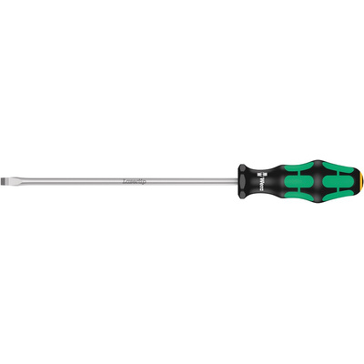 Wera Slotted Screwdriver, 6.5 mm Tip, 200 mm Blade, 305 mm Overall