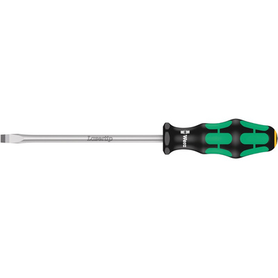 Wera Slotted Screwdriver, 7 mm Tip, 150 mm Blade, 255 mm Overall