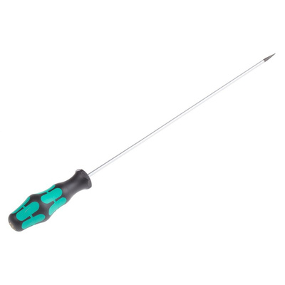 Wera Slotted Screwdriver, 4 mm Tip, 300 mm Blade, 398 mm Overall