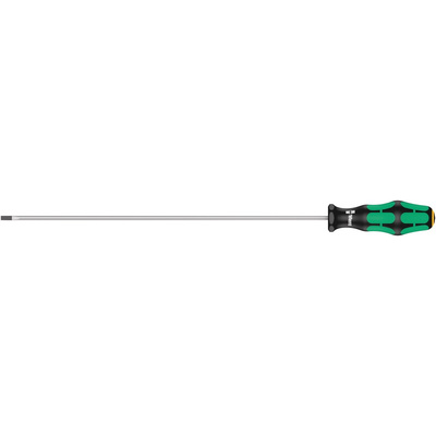 Wera Slotted Screwdriver, 4 mm Tip, 300 mm Blade, 398 mm Overall