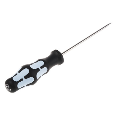 Wera Slotted Screwdriver, 3.5 mm Tip, 100 mm Blade, 181 mm Overall