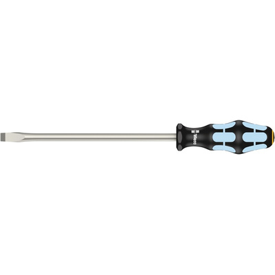 Wera Slotted Screwdriver, 10 mm Tip, 200 mm Blade, 312 mm Overall